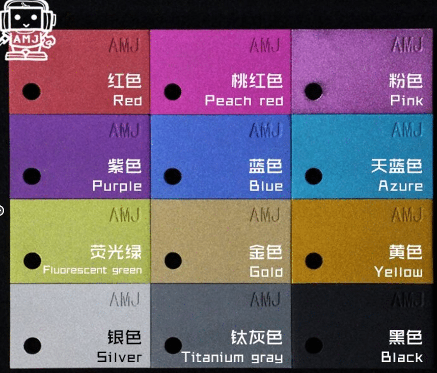 AMJ40 Aluminum Case Colors