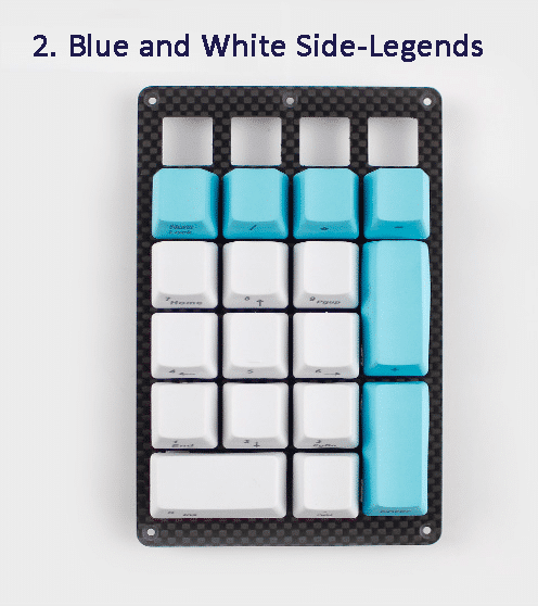 Blue and White Keycaps