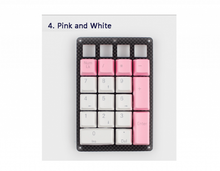 Pink and White Keycaps