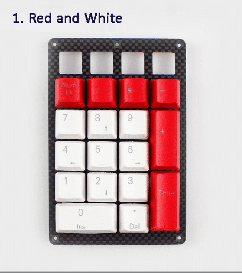 Red and White Keycaps