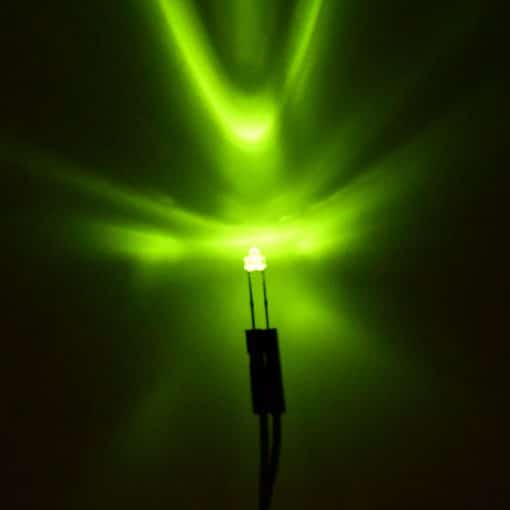 1.8mm Fluorescent Green LED