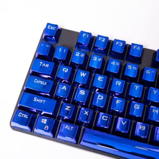 Electroplated Metallic Blue Keycaps Main