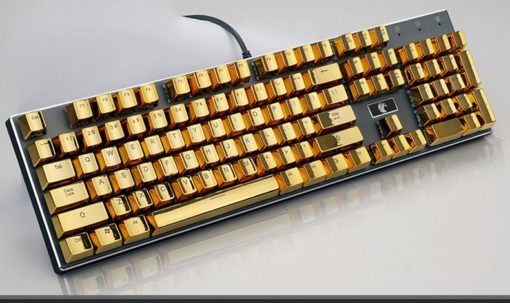 Metallic Gold Electroplated Keycaps Full