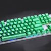 Metallic Green Electroplated Keycaps Close
