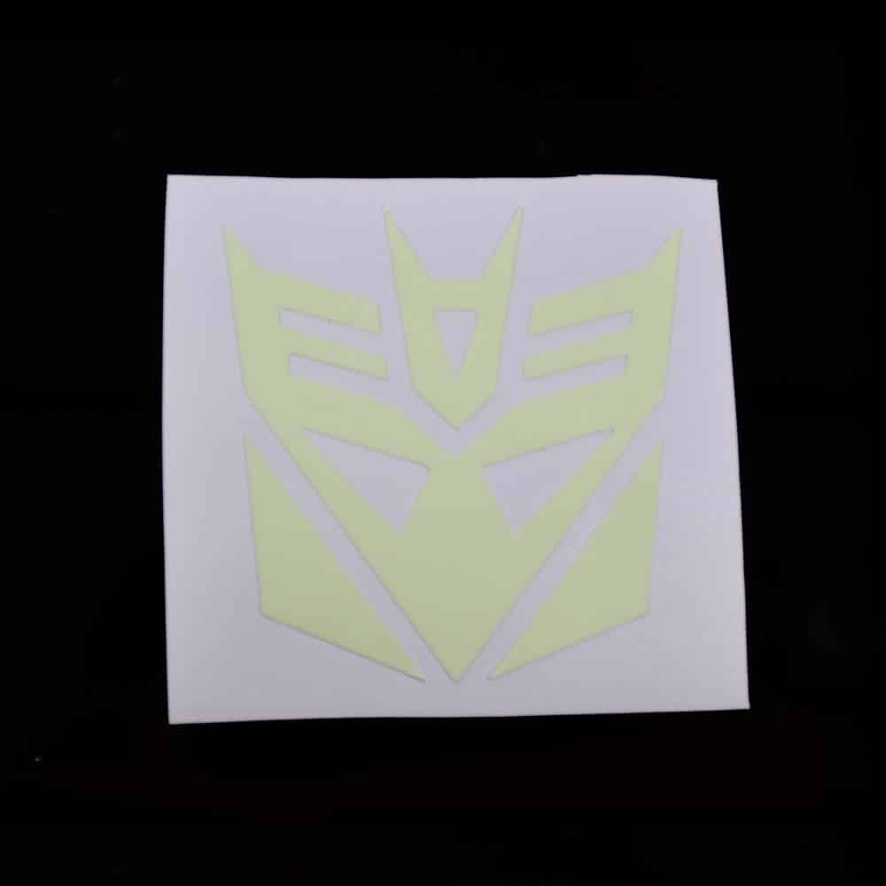 Autobot Transformers Small to Large Glow in the Dark Luminescent Stickers Decals 