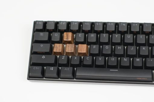 Wooden WASD Keycaps Front