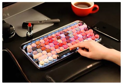 Lofree Cosmetic Keyboard with lipstick