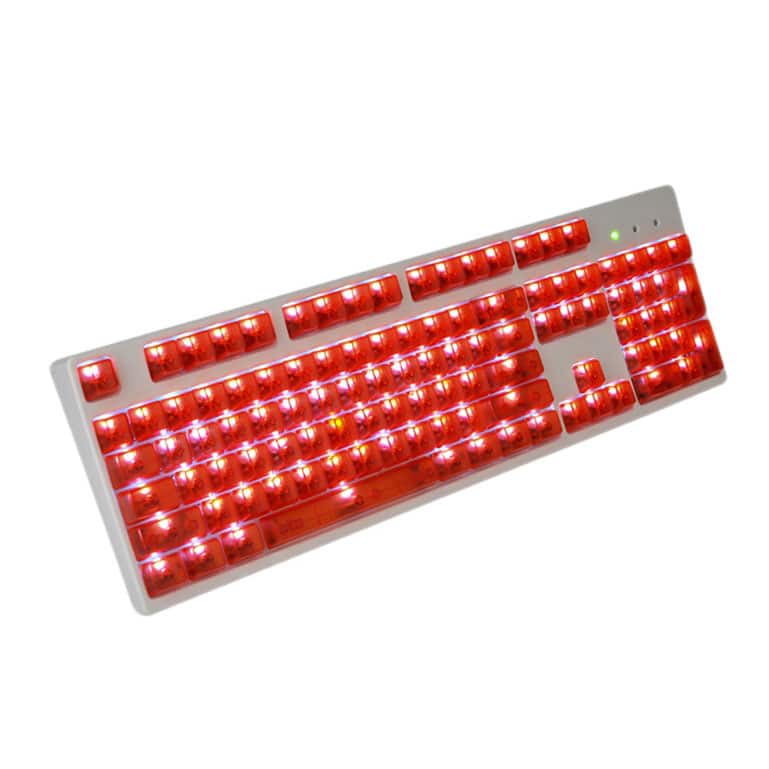 galleri Nemlig støj OEM Profile Translucent Keycaps 104 Key Set (Red) | Flashquark Mechanical  Keyboard Store