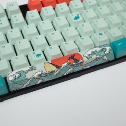 OEM Coral Sea Dye Sublimated Keycaps Space Bar close