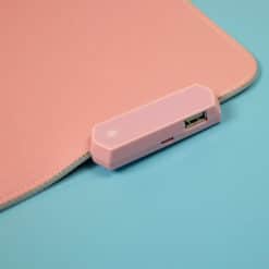 Pink RGB LED Deskmat USB