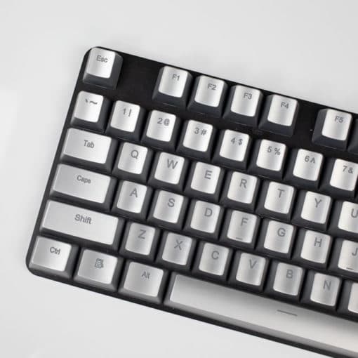 Electroplated Matte Silver Keycaps Main