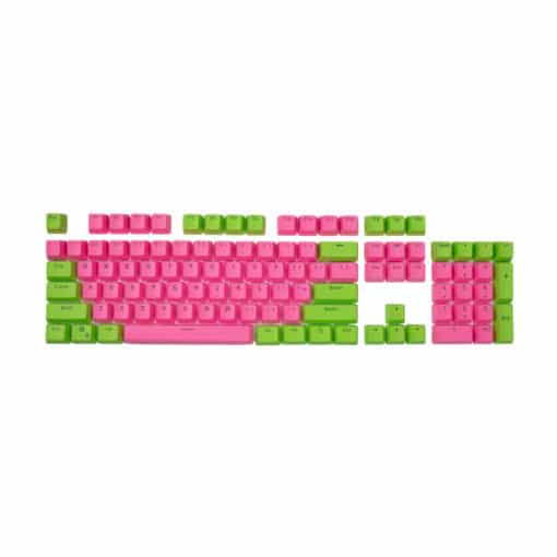 Stryker PBT Mixable Keycaps 104 key set Pink and Lime Full