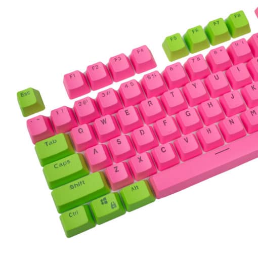 Stryker PBT Mixable Keycaps 104 key set Pink and Lime Main