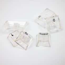 Flashquark Crystalis Polycarbonate Keycaps Ice Clear Closeup