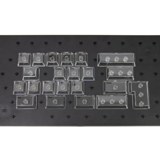 Flashquark Crystalis Polycarbonate Keycaps Ice Clear Mods