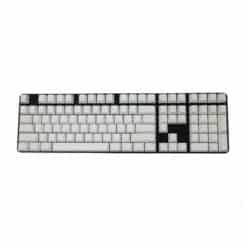 Cherry Profile White PBT Keycaps with Transparent Side Legends Keyboard Full