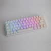 Cherry Profile White PBT Keycaps with Transparent Top Legends Keyboard